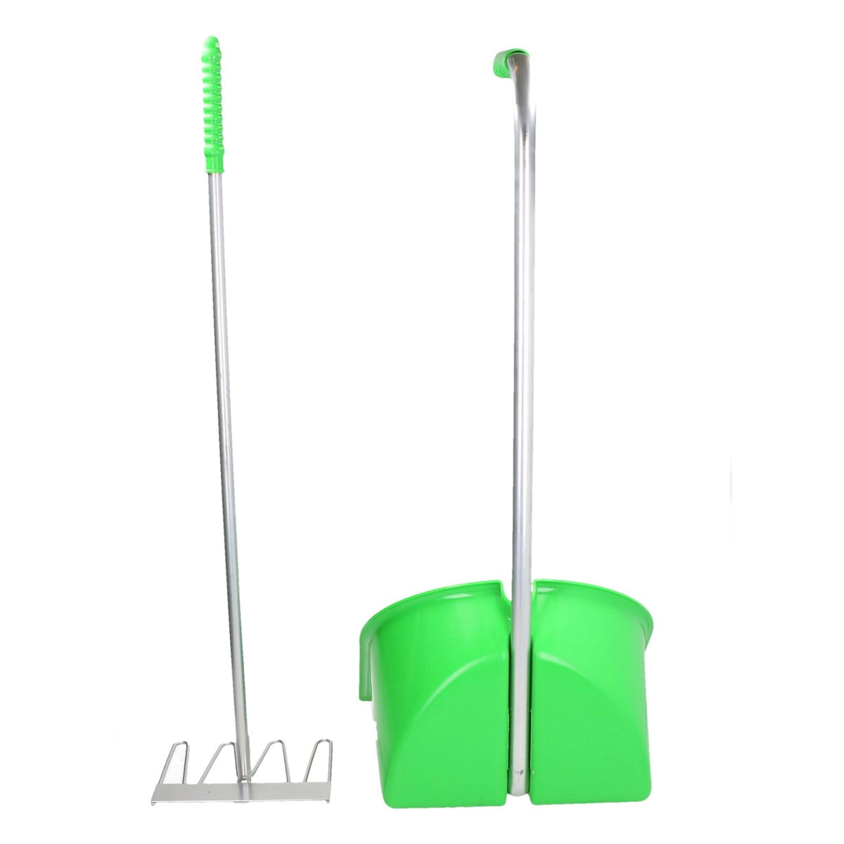 Kerbl Recogedor de excrementos Completo con Rastrillo Verde claro