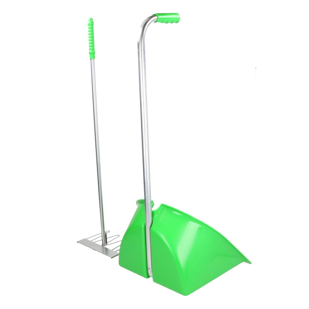 Kerbl Recogedor de excrementos Completo con Rastrillo Verde claro