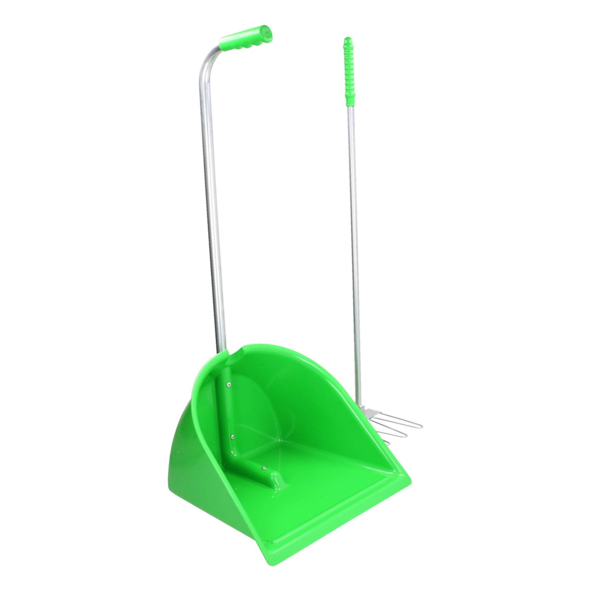 Kerbl Recogedor de excrementos Completo con Rastrillo Verde claro