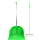 Kerbl Recogedor de excrementos Completo con Rastrillo Verde claro