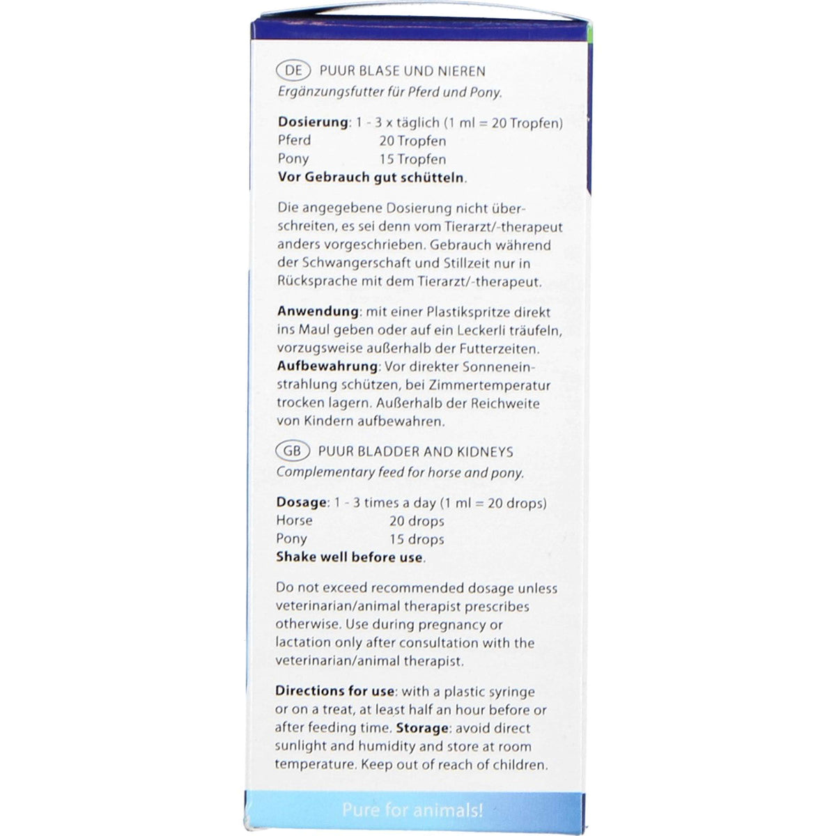 PUUR Urogeni / Vejiga y Riñones Caballo y Pony