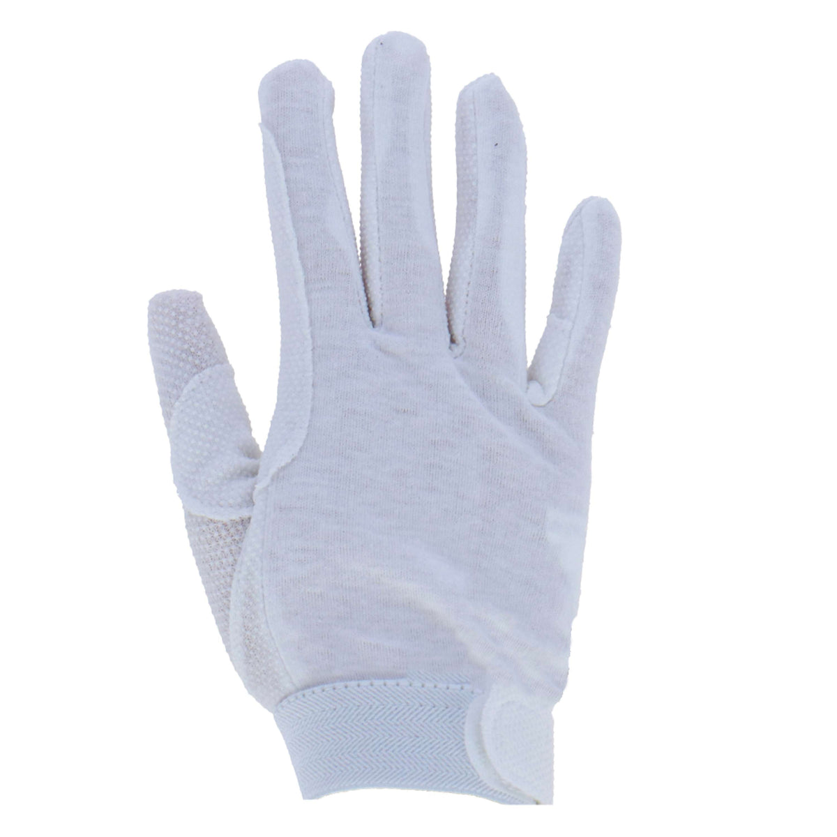 Covalliero Guantes de Montar de Algodón Jersey Blanco