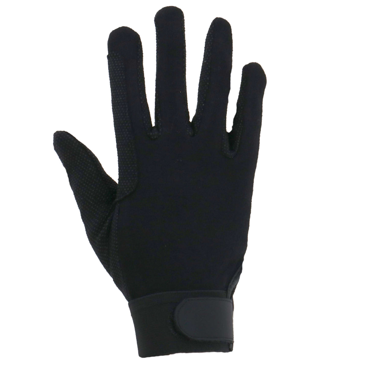 Covalliero Guantes de Montar de Algodón Jersey Negro