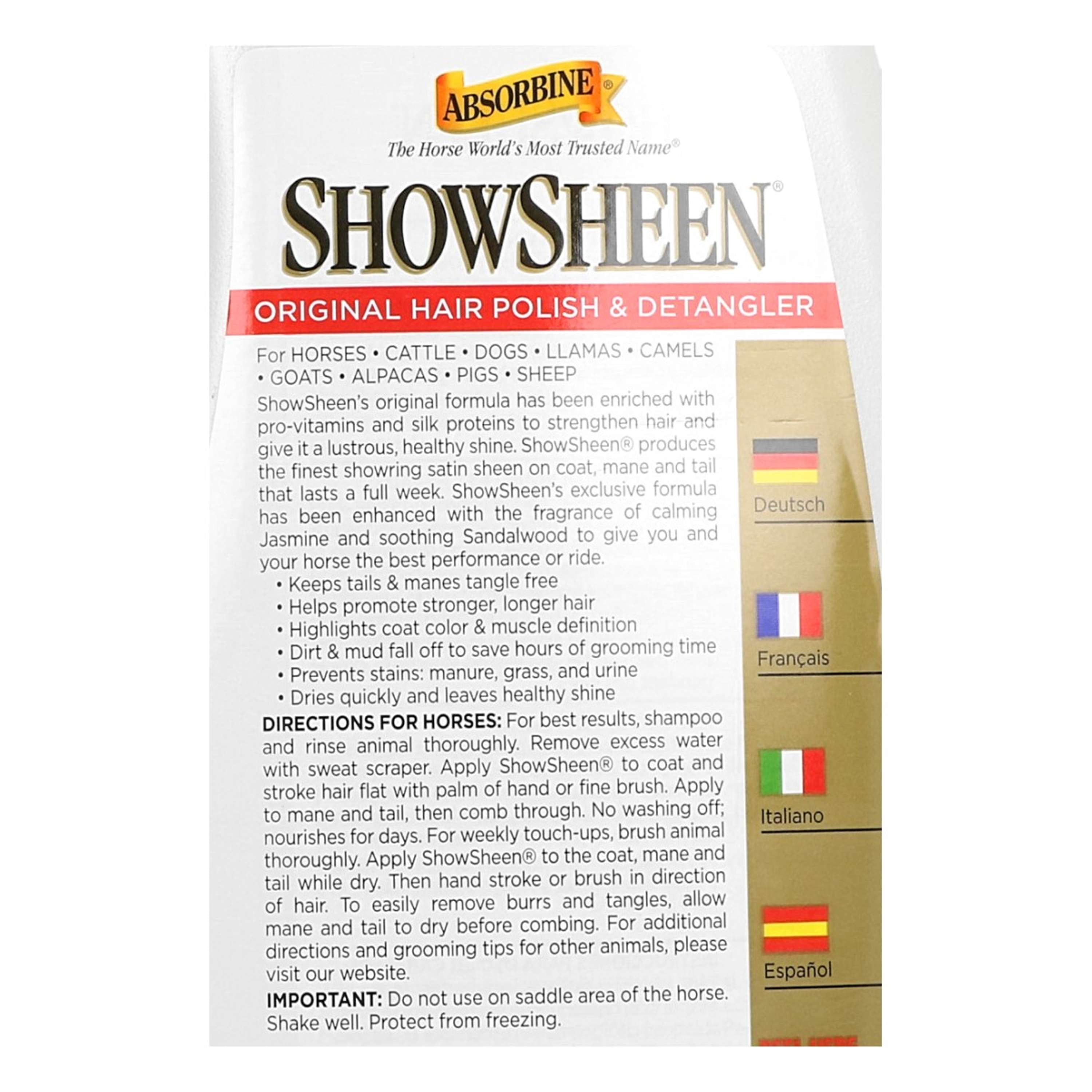 Absorbine Desenredante Showsheen Finishing Mist