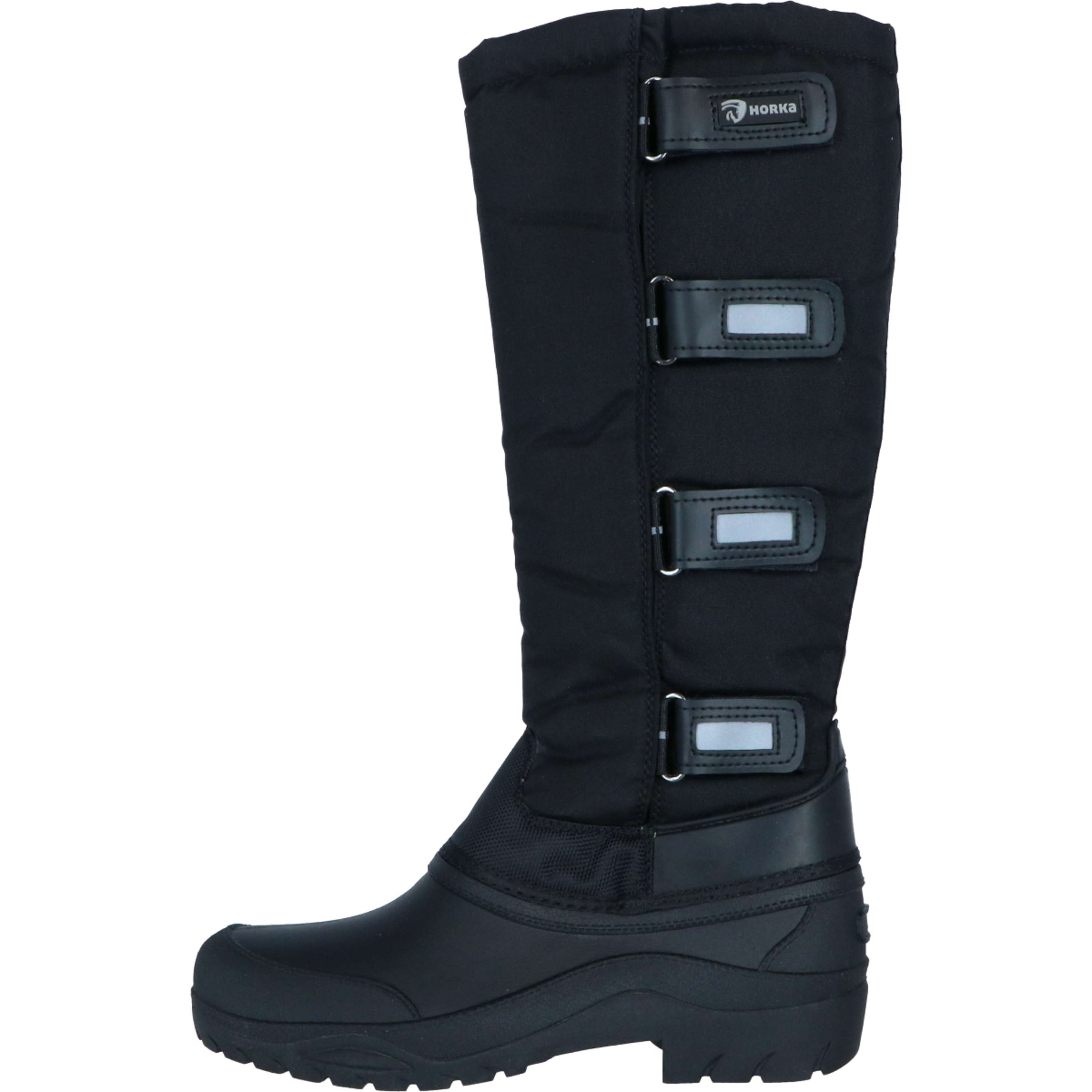 HORKA Botas de Invierno Térmicas Altas Negro