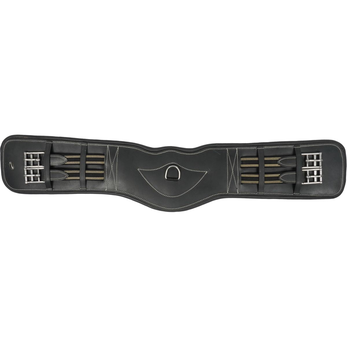 HORKA Cincha de doma Cuero Negro/Plata