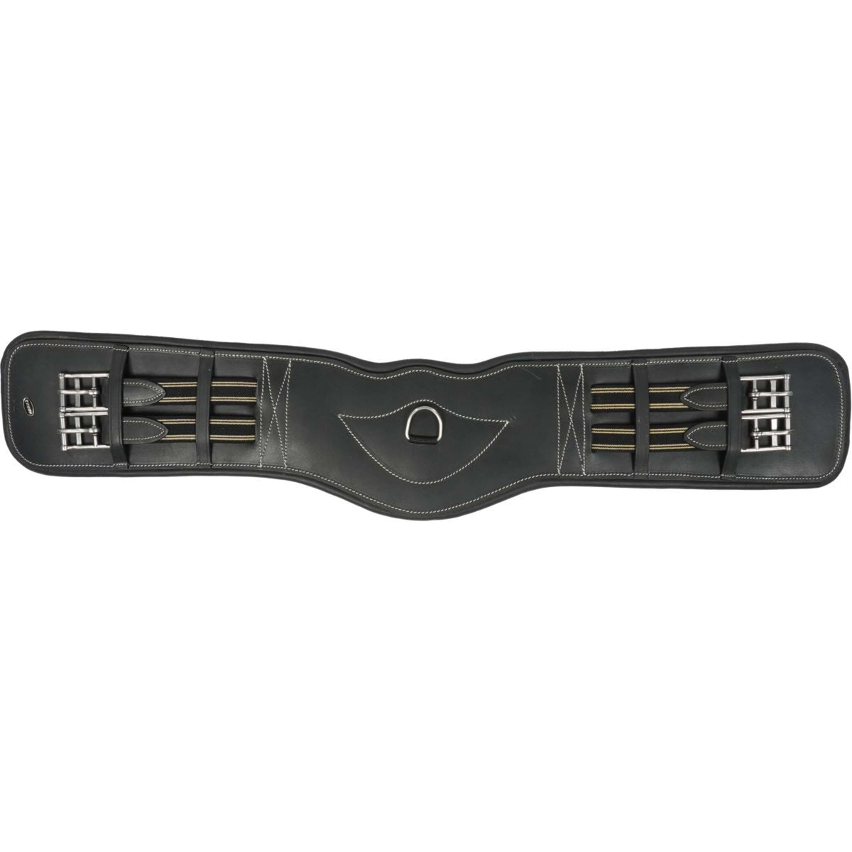 HORKA Cincha de doma Cuero Negro/Plata