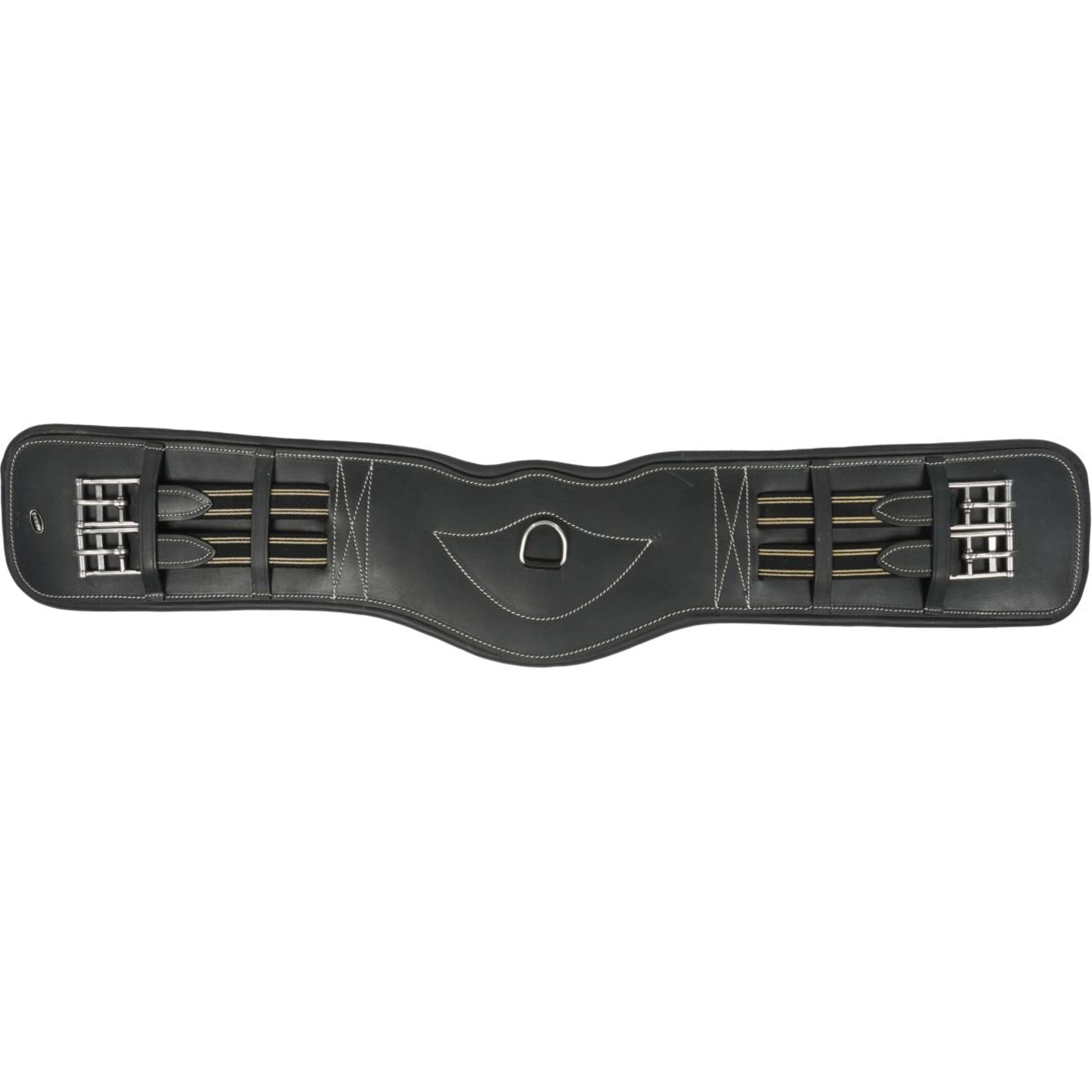 HORKA Cincha de doma Cuero Negro/Plata