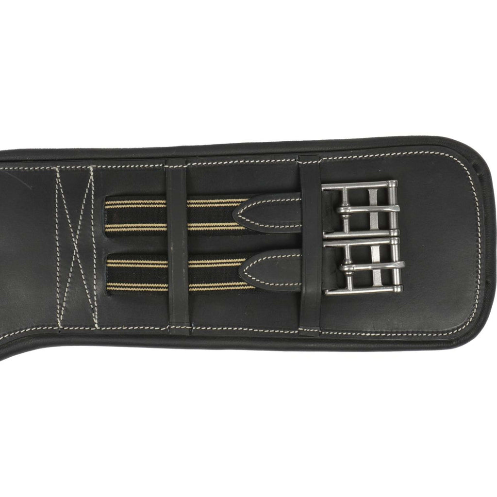 HORKA Cincha de doma Cuero Negro/Plata