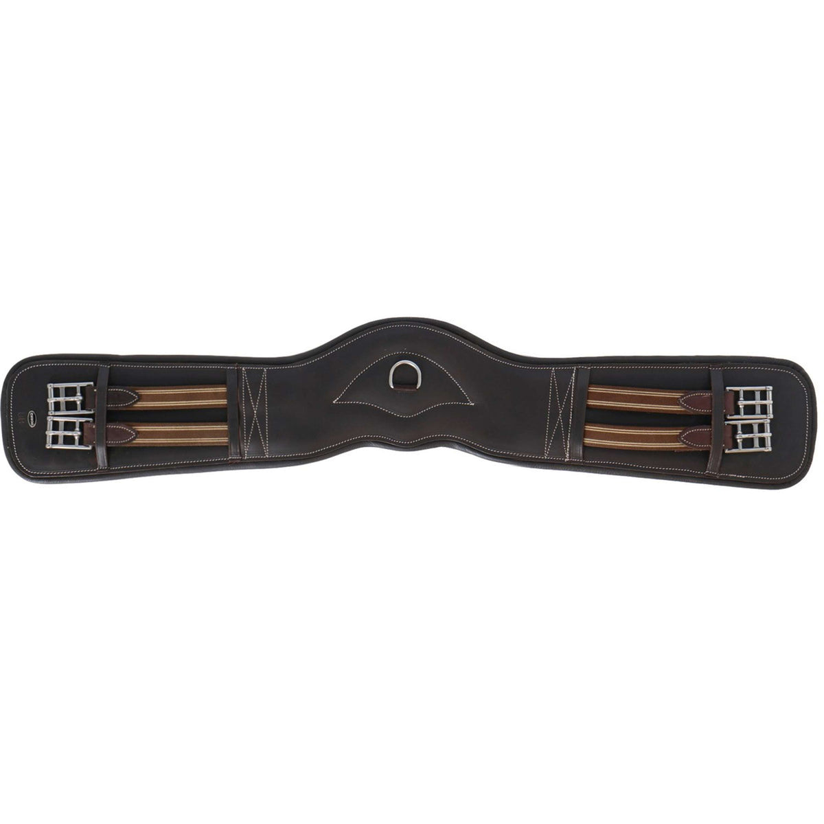 HORKA Cincha de doma Cuero Marron<>Plata<>Gris