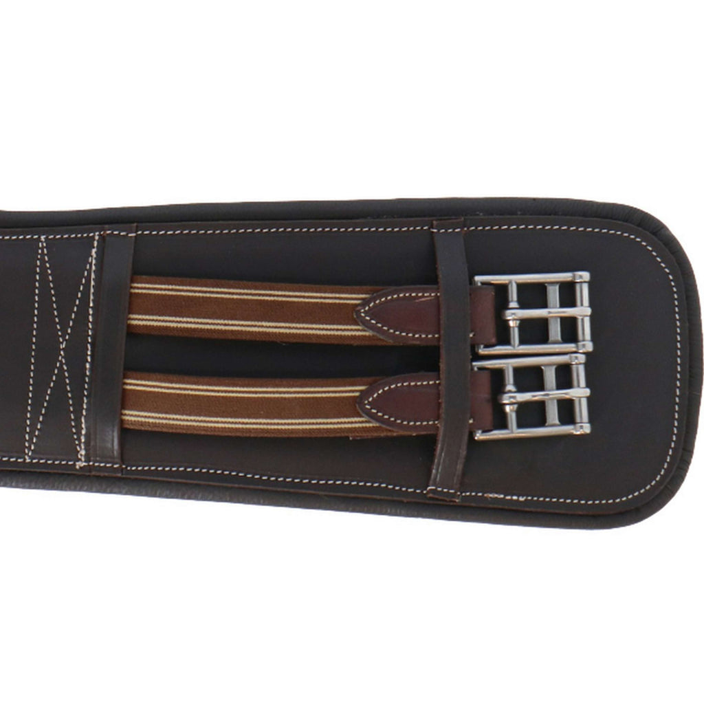 HORKA Cincha de doma Cuero Marron/Plata/Gris