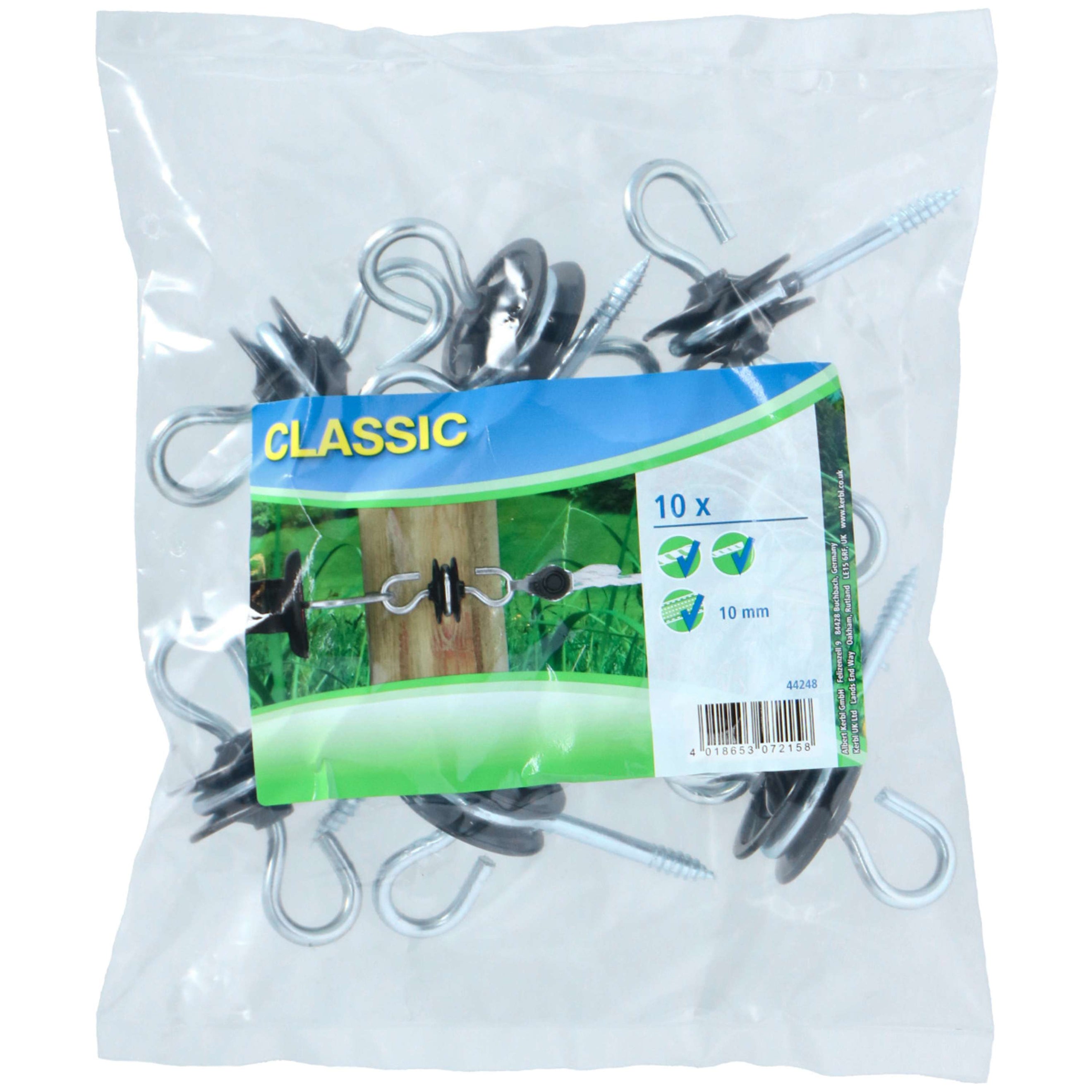 Agradi Power Aislador de Mango de Puerta Galvanizado con 2 Ganchos 10 Unidades Agradi Power Aislador de Mango de Puerta Galvanizado con 2 Ganchos 10 Unidades