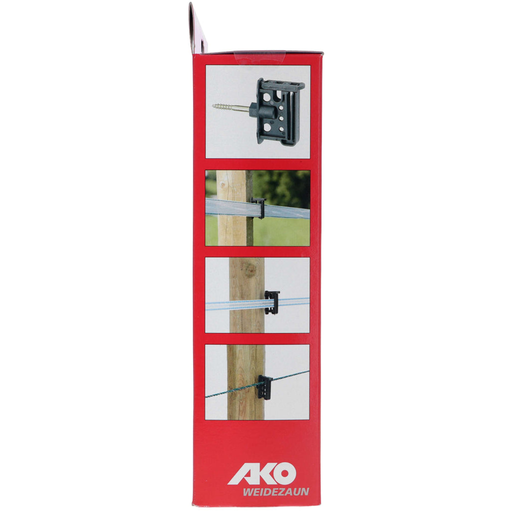 Clip Insulator Maxi Tape/Rope 6mm con Tornillo 30 Unidades