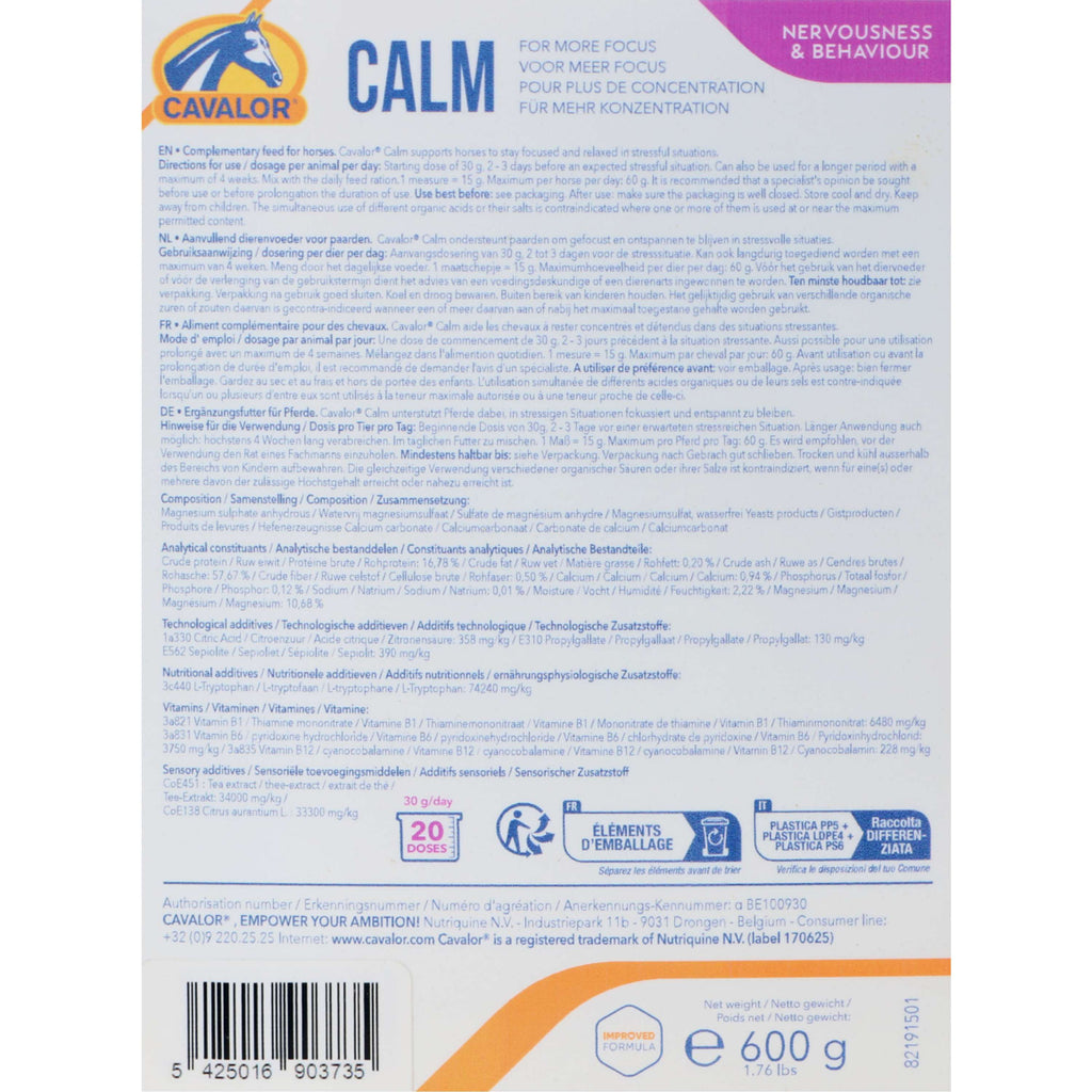 Cavalor Tranquilizante Calm