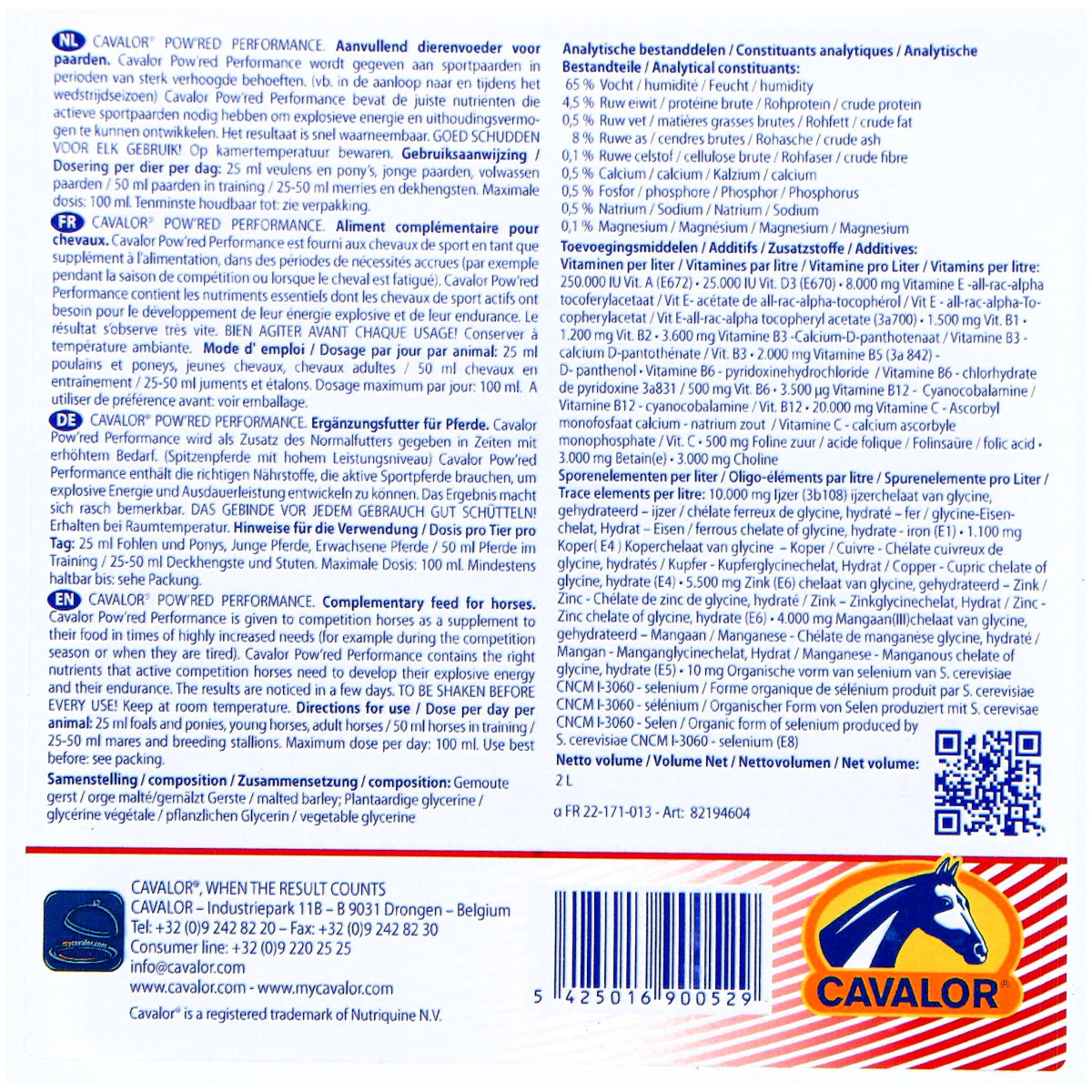Cavalor Vitaminas y Minerales Pow'Red Performance