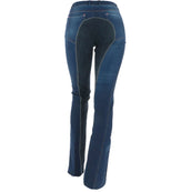 HKM Pantalón de Equitación Summer Denim Azul jeans/Azul oscuro