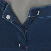 HKM Pantalón de Equitación Summer Denim Azul jeans/Azul oscuro