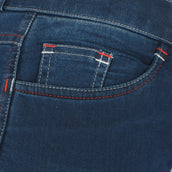 HKM Pantalón de Equitación Summer Denim Azul jeans/Azul oscuro