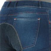 HKM Pantalón de Equitación Summer Denim Azul jeans/Azul oscuro