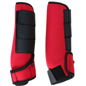 HKM Protectores de piernas Colour Rojo/Negro