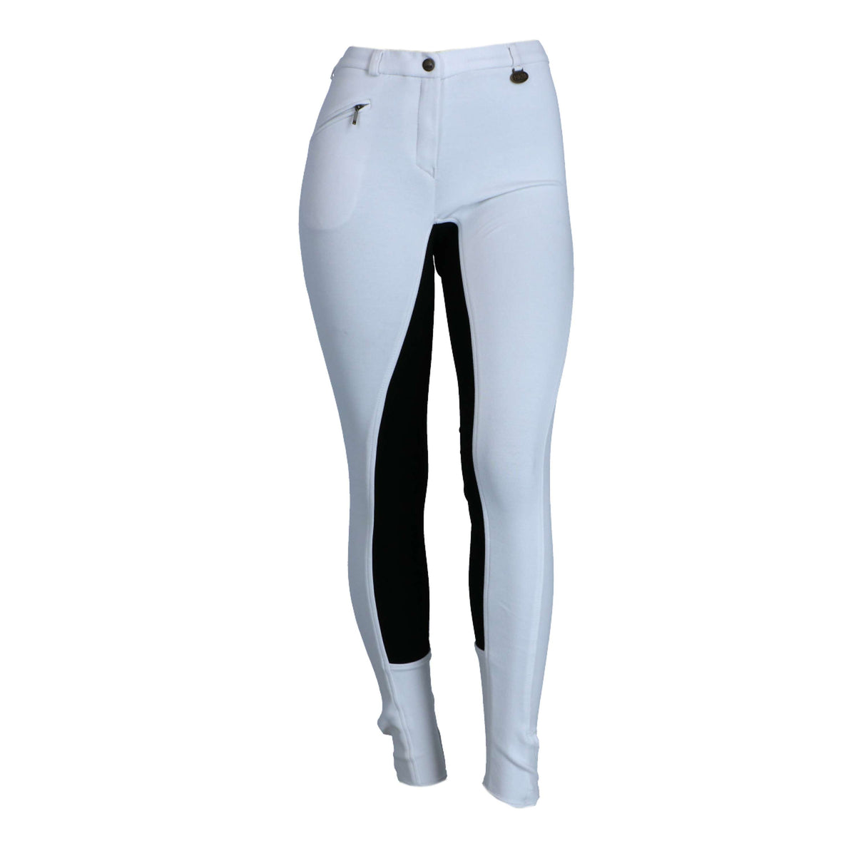 HKM Pantalón de Equitación Basic Blanco/Negro