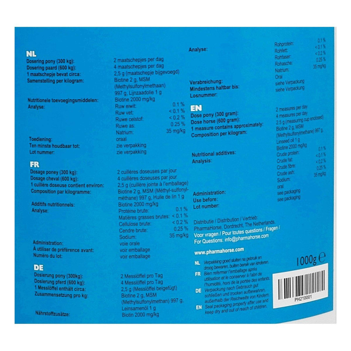 PharmaHorse Biotina Plus