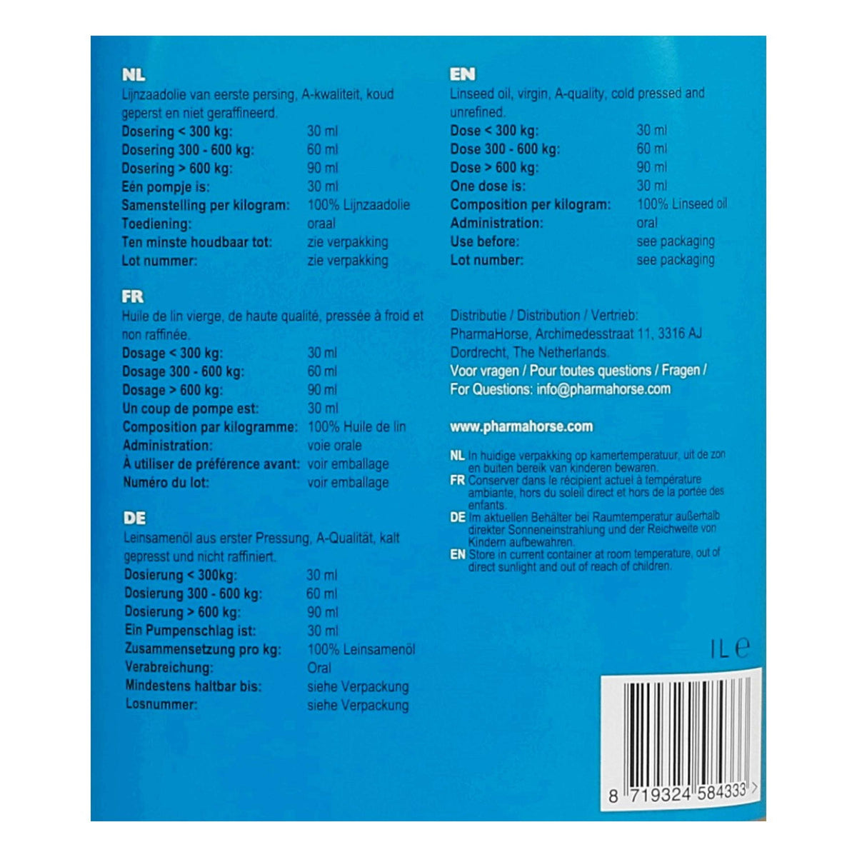 PharmaHorse Aceite de Linaza