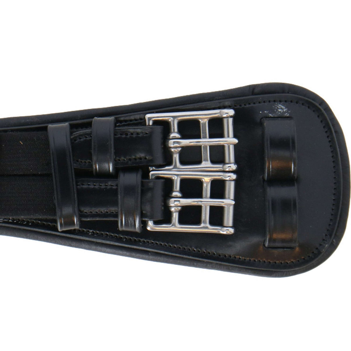 BR Cincha de doma Durham Negro/Plata