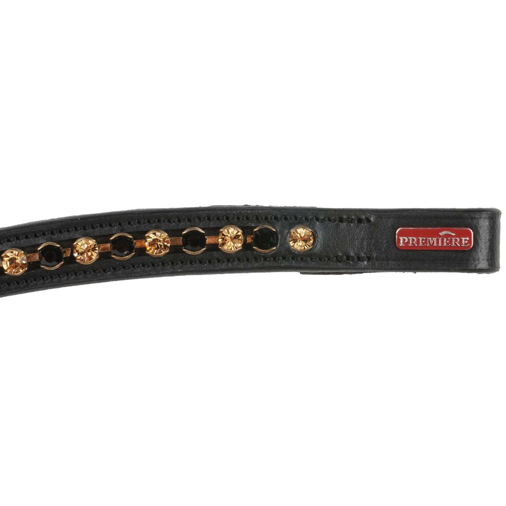 Premiere Cabezada frontal Lyskamm Geb Crystal Negro/Topacio-Negro
