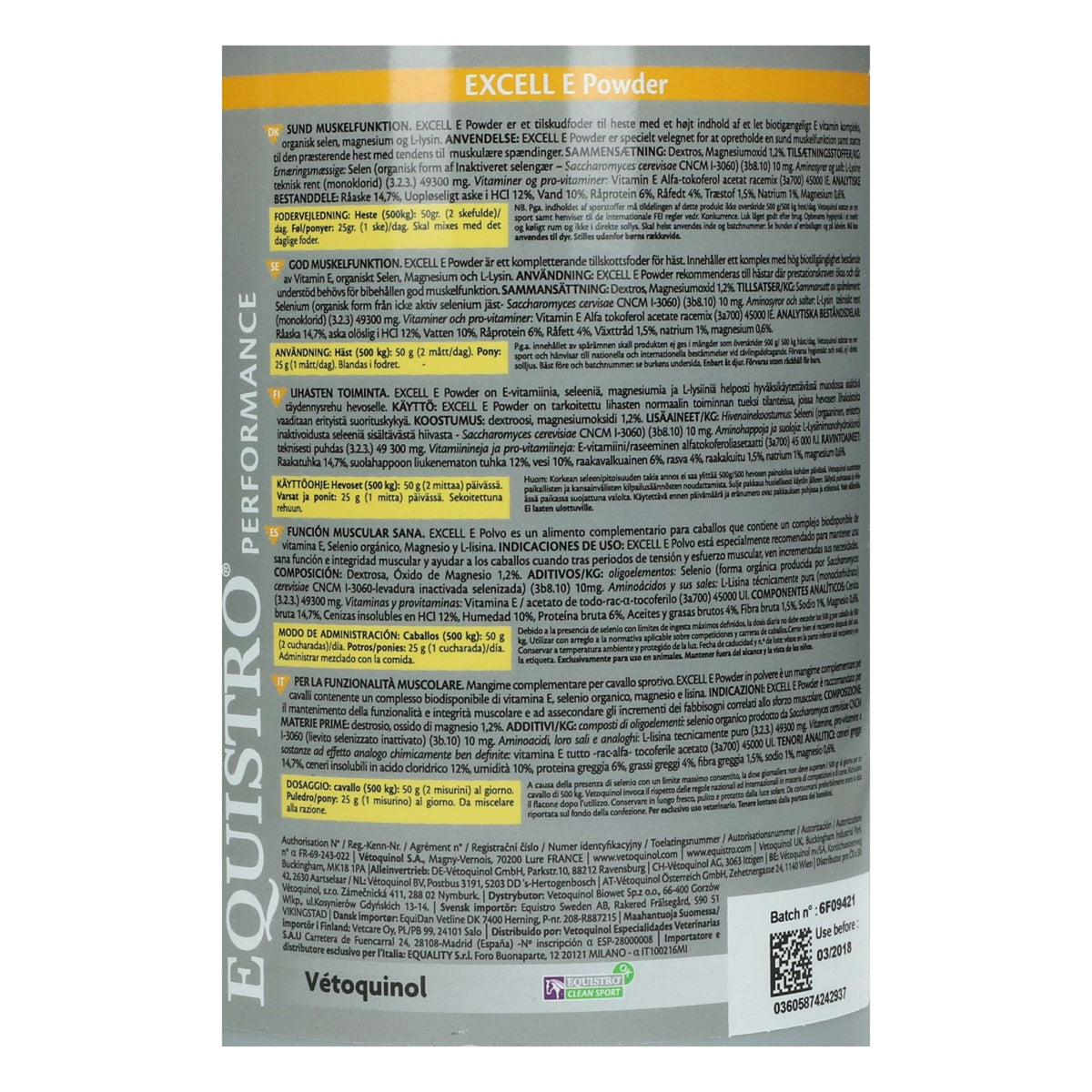 Equistro Excell E Polvo