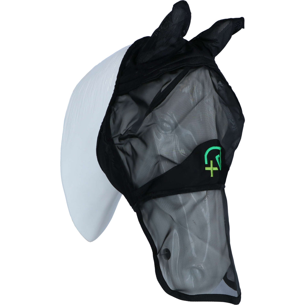 Agradi Horse Máscara para Moscas Fine Mesh con Orejas y Nariz Negro