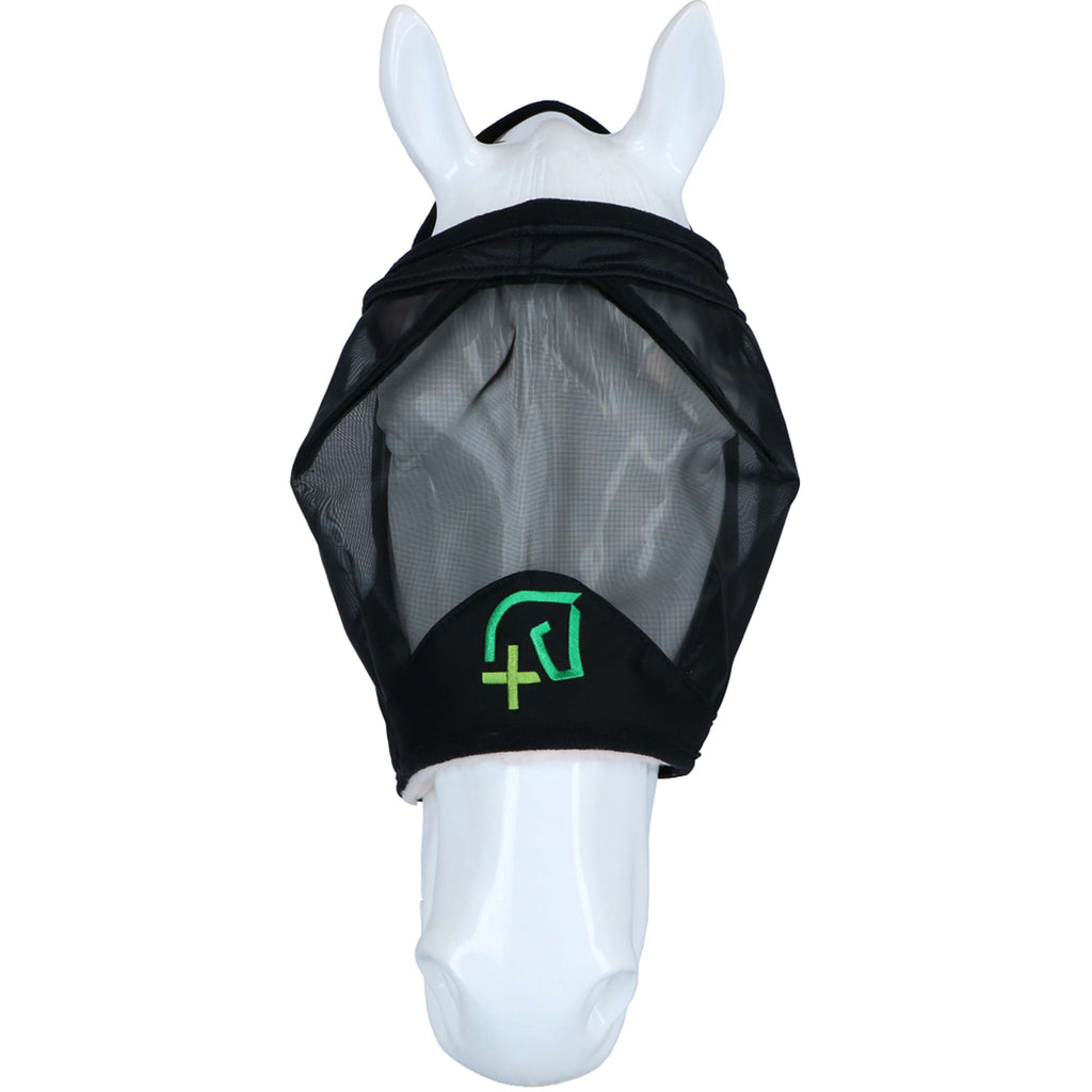 Agradi Horse Máscara Antimoscas Fine Mesh Sin orejas Negro
