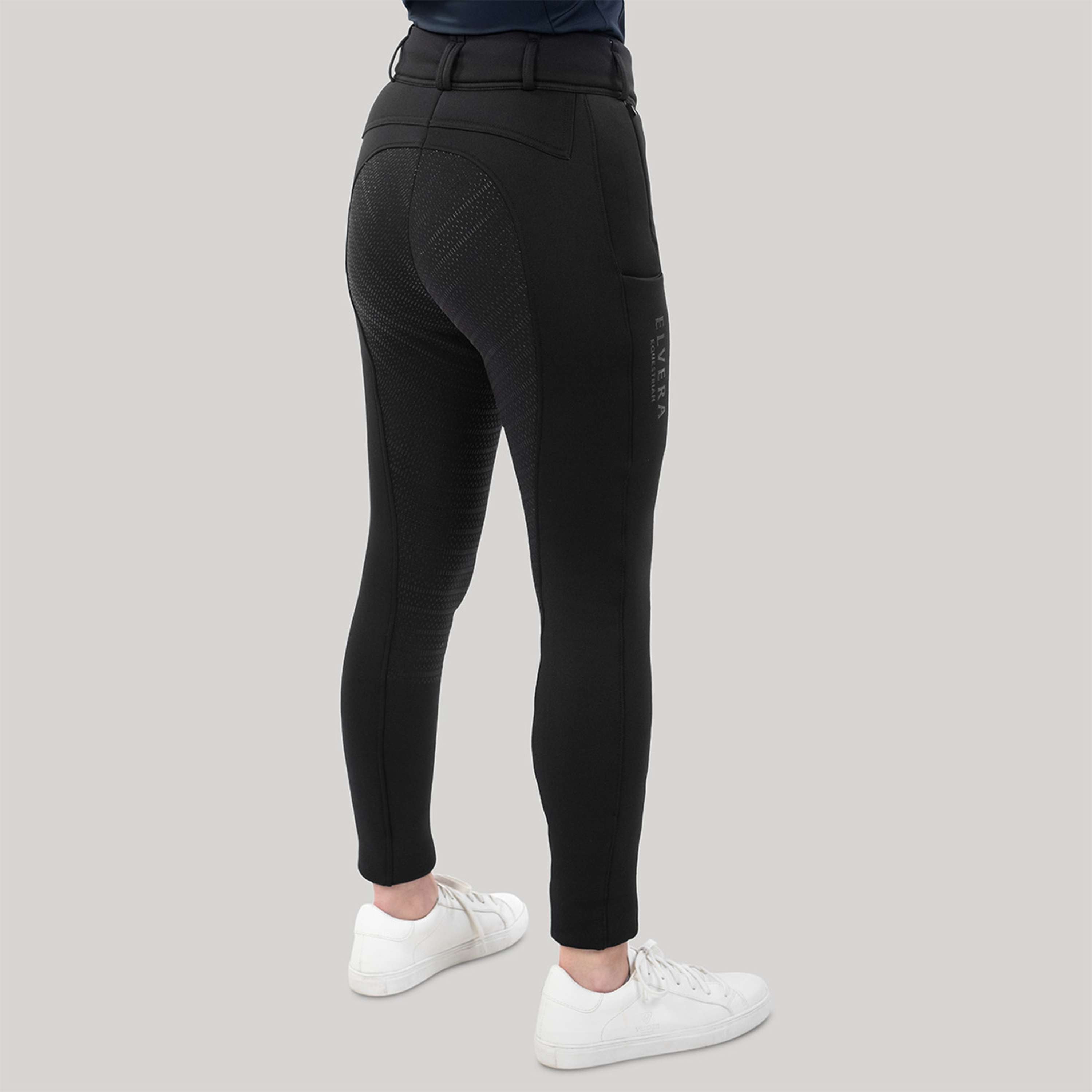 Elvera Equestrian Pantalón de Equitación Teddy Winter Pro Negro