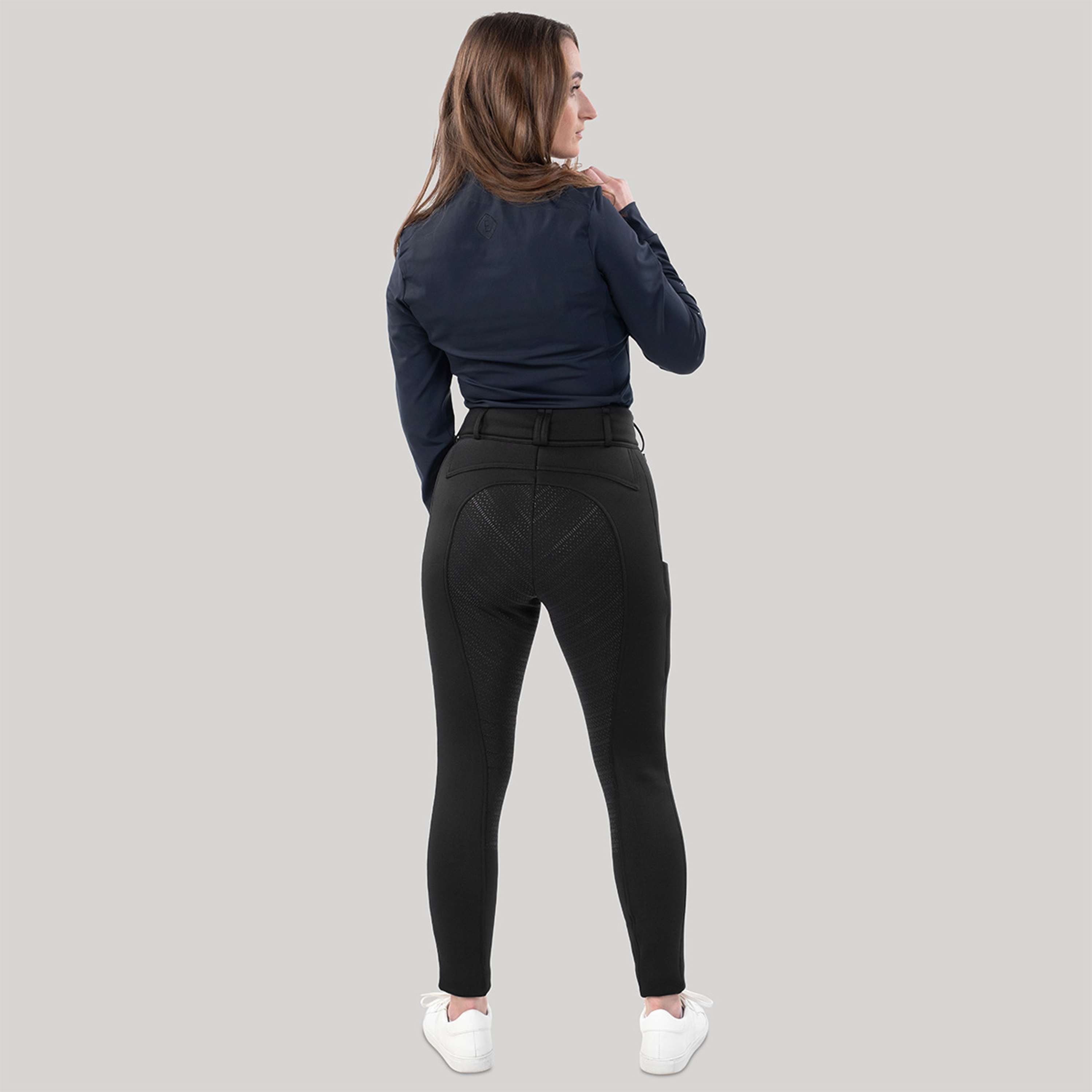 Elvera Equestrian Pantalón de Equitación Teddy Winter Pro Negro