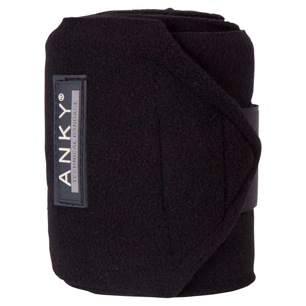 ANKY Vendajes Basic Fleece Set de 4 Negro