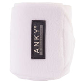 ANKY Vendajes Basic Fleece Set de 4 Blanco