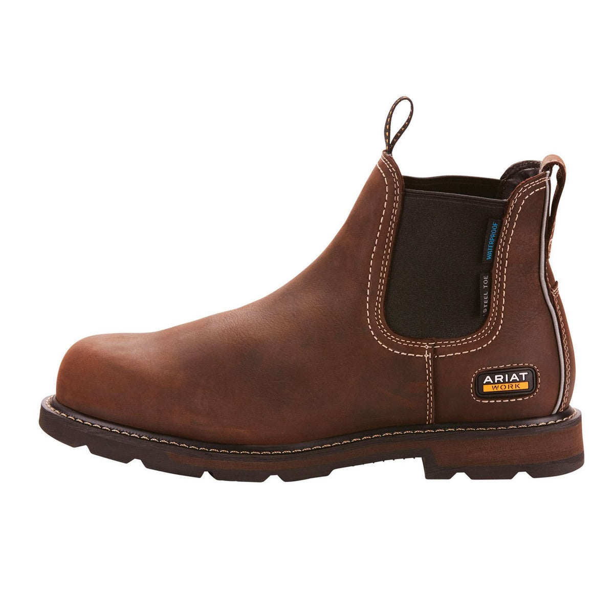 Ariat Botines Groundbreaker Chelsea Waterproof Steel Toe Hombres Marron