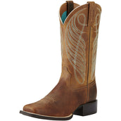Ariat Botas Western Round Up Wst B Powder Brown
