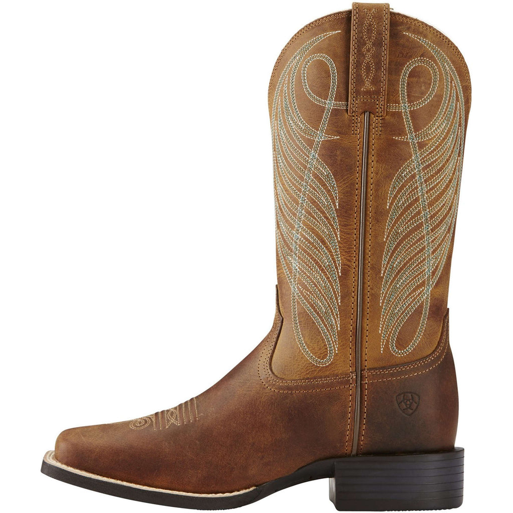 Ariat Botas Western Round Up Wst B Powder Brown