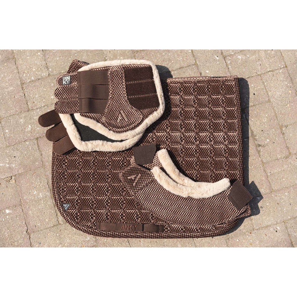 ANKY Mantilla Check Velvet XB25003 Doma clásica Deep Taupe