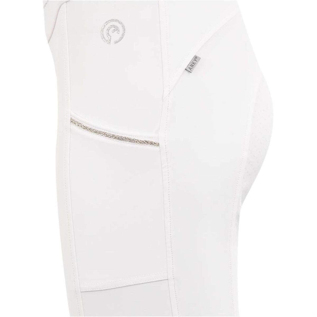 ANKY Legging de Equitación Tournament Full Grip Damas Blanco