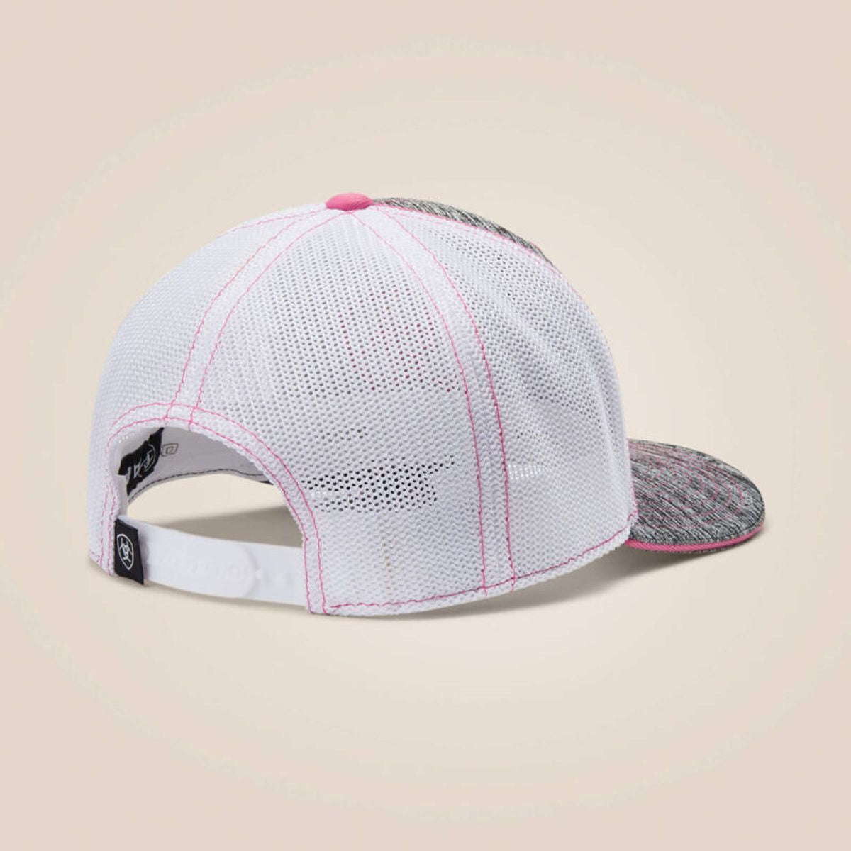 Ariat Gorra Offset Shield Logo Gris Rosa