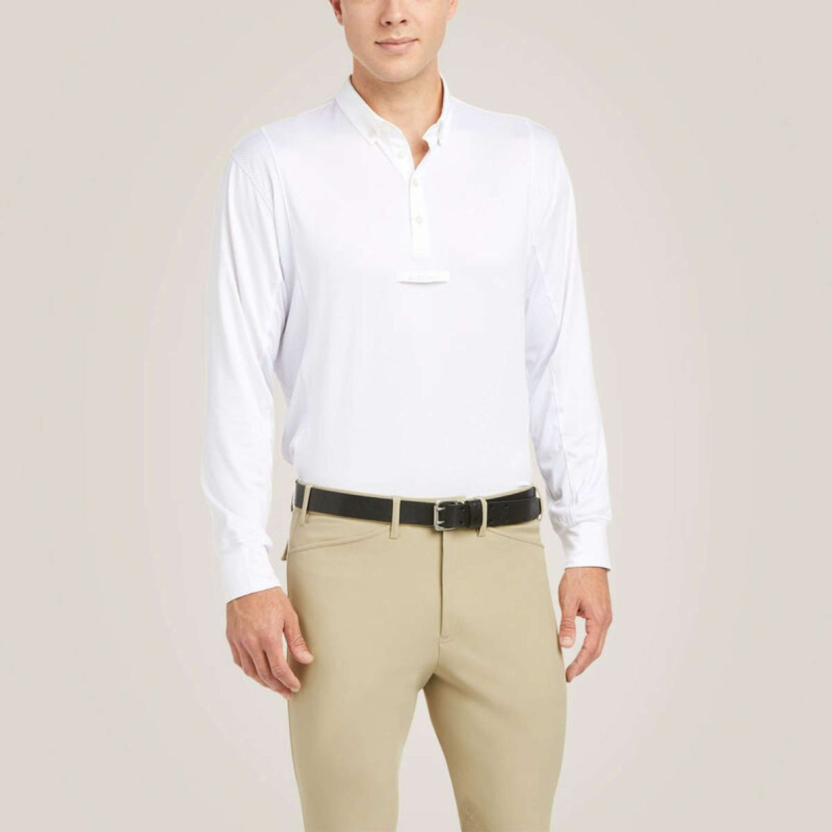 Ariat Camiseta de Competición Tek Long Sleeve Hombres Blanco