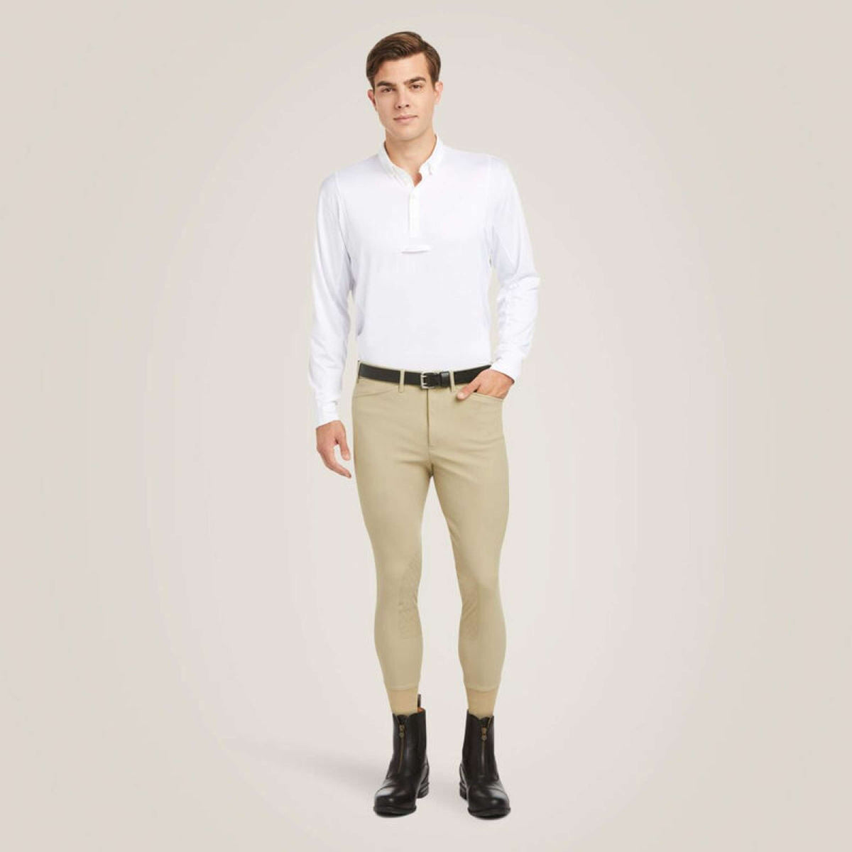 Ariat Camiseta de Competición Tek Long Sleeve Hombres Blanco