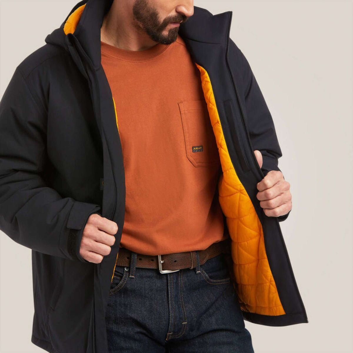 Ariat Chaqueta Rebar Storm Fighter 2.0 Waterproof Hombres Negro