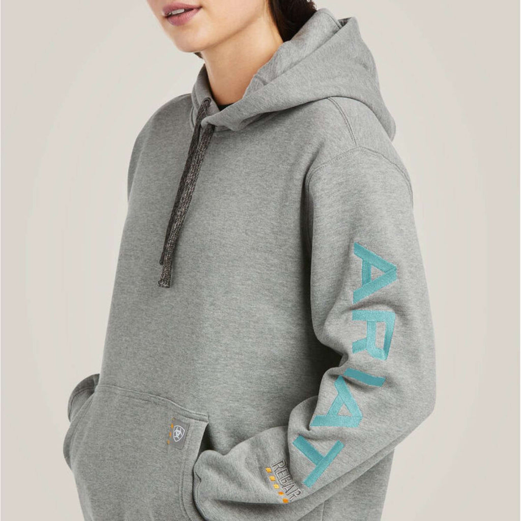 Ariat Hoodie Rebar Graphic Mujer Gris brezo