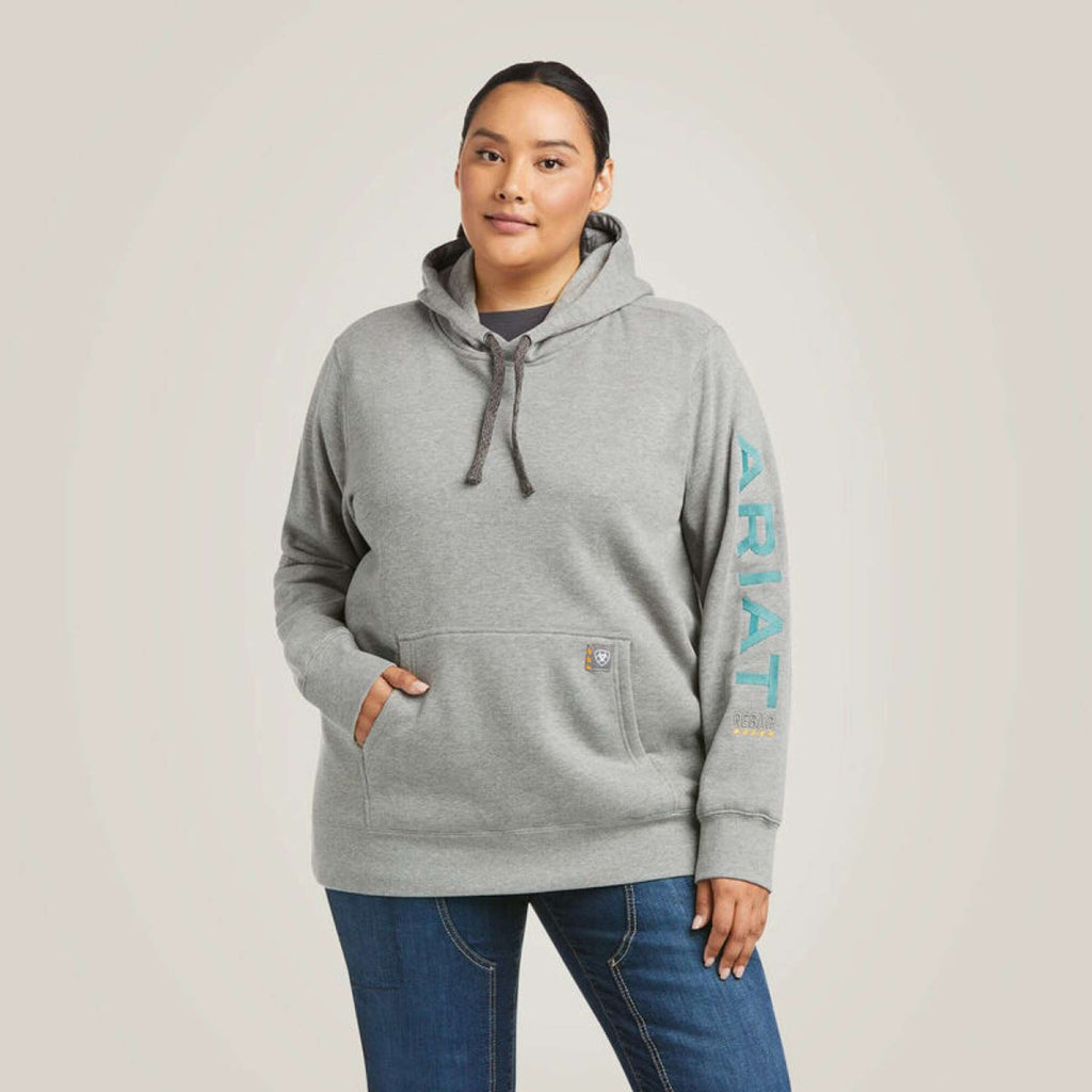 Ariat Hoodie Rebar Graphic Mujer Gris brezo
