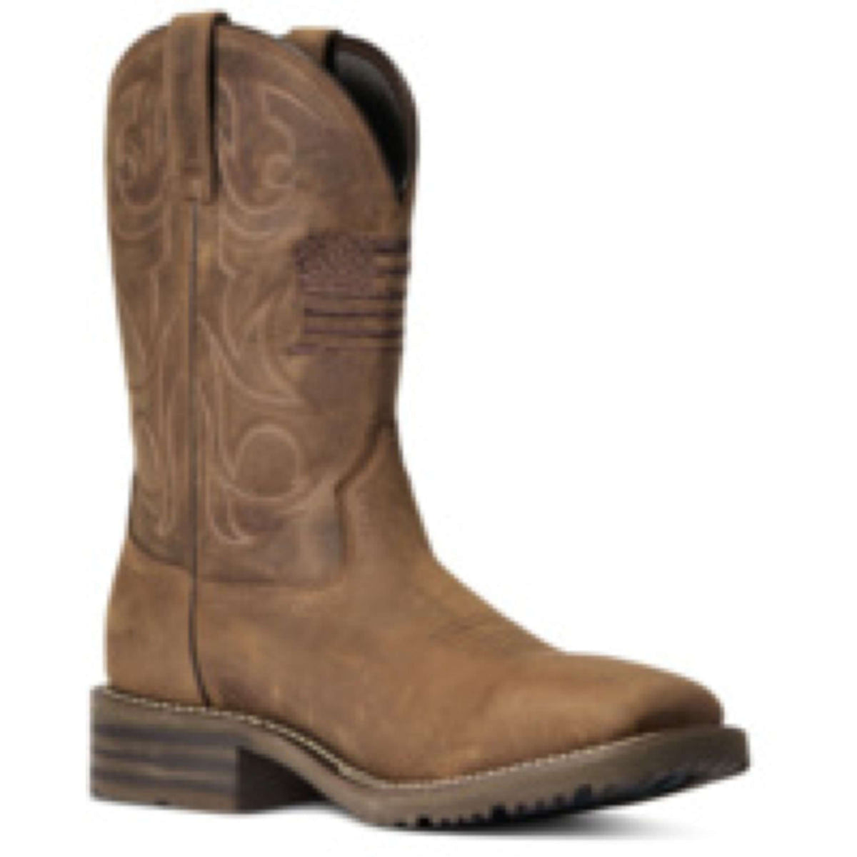 Ariat Western Boots Hybrid Patriot H2O Hombres Distressed Brown