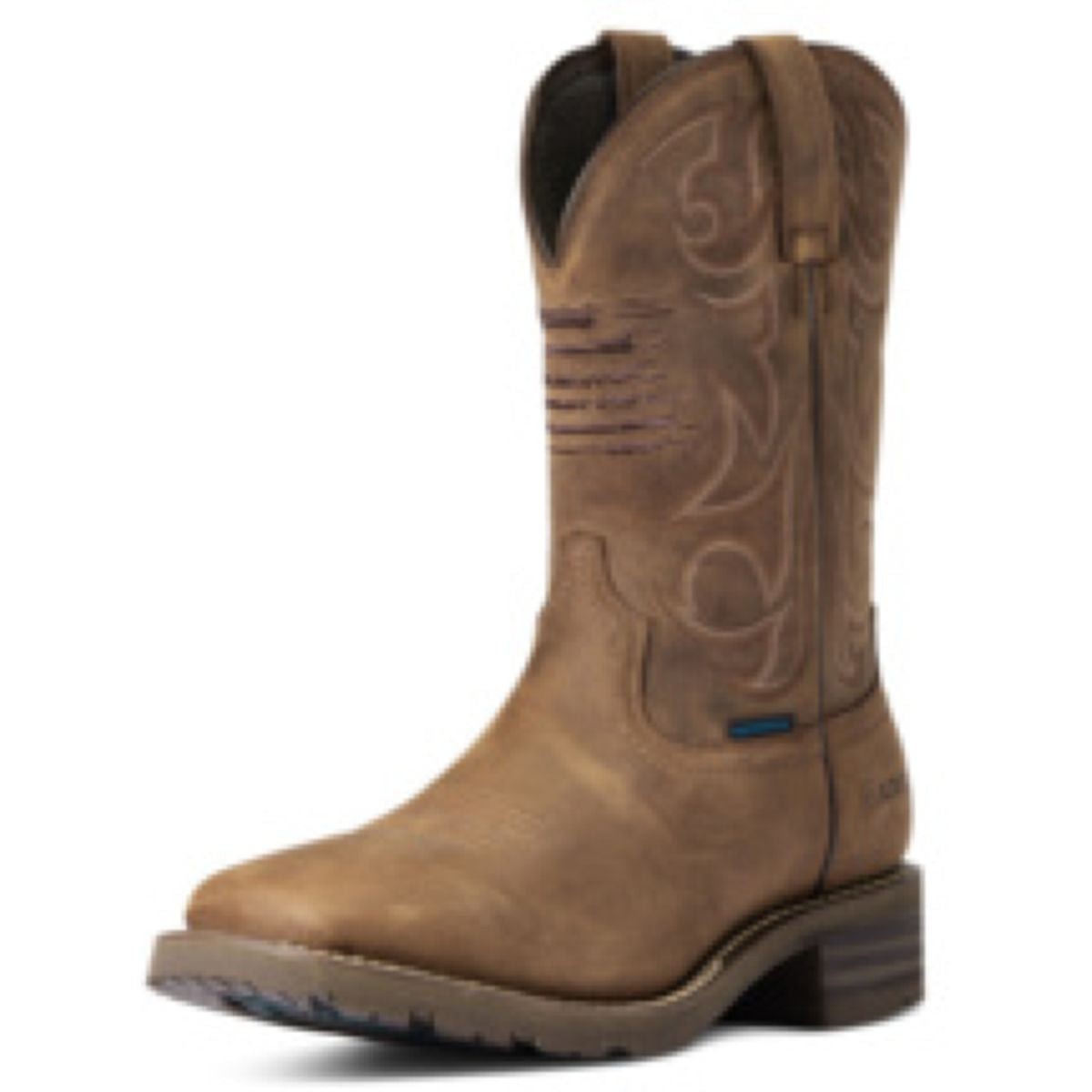 Ariat Western Boots Hybrid Patriot H2O Hombres Distressed Brown