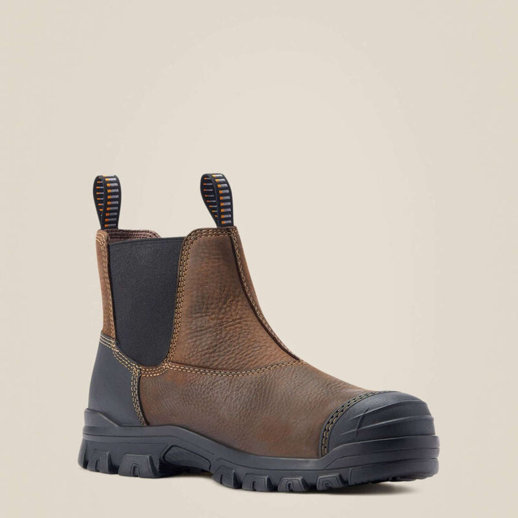 Ariat Botines Treadfast Chelsea Waterproof Steel Toe Hombres Marron oscuro